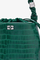 Bolso tipo cubo Croco Bou de charol verde